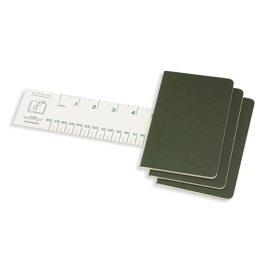 Quaderno Cahier Journal Moleskine pocket a righe verde. Myrtle Green. Set da 3 - 3