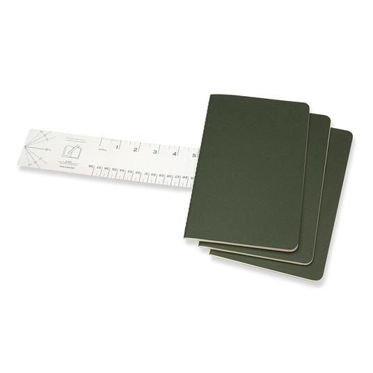 Quaderno Cahier Journal Moleskine large a righe verde. Myrtle Green. Set da 3 - 3