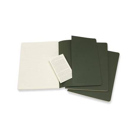 Quaderno Cahier Journal Moleskine XL a righe verde. Myrtle Green. Set da 3 - 4