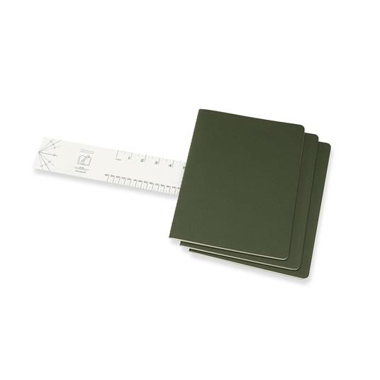 Quaderno Cahier Journal Moleskine XL a righe verde. Myrtle Green. Set da 3 - 3