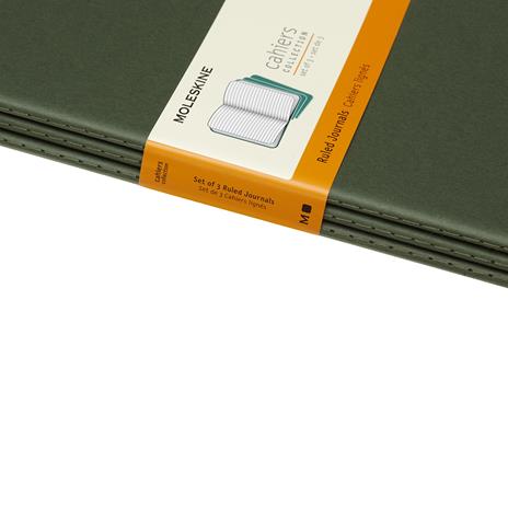 Quaderno Cahier Journal Moleskine XL a righe verde. Myrtle Green. Set da 3 - 5