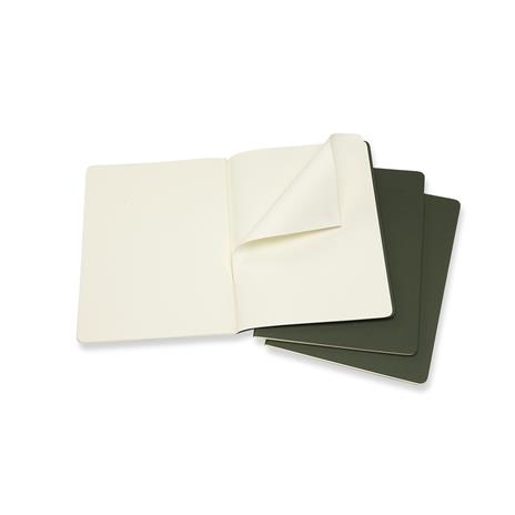Quaderno Cahier Journal Moleskine XL a pagine bianche verde. Myrtle Green. Set da 3 - 2