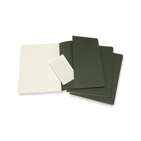Quaderno Cahier Journal Moleskine XL a pagine bianche verde. Myrtle Green. Set da 3 - 4