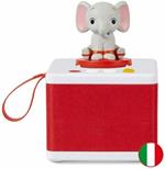 FABA - Raccontastorie Bianco - Cantastorie per Bambini, Cassa Audio con Personaggio Sonoro Ele l'Elefante, Gioco Educativo, Contenuti da 0 a 6 anni