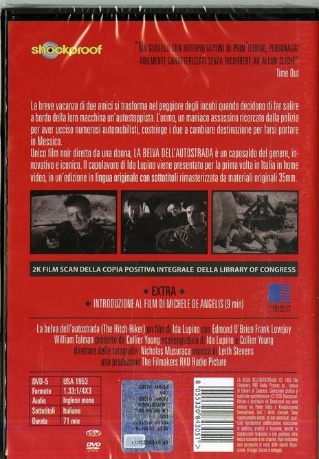 La belva dell'autostrada di Ida Lupino - DVD - 2