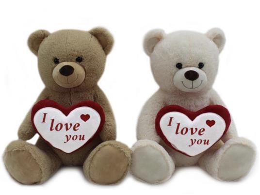 PTS: Terry Orso Peluche Seduto C/Cuore "I Love You" 85Cm -2Ass...