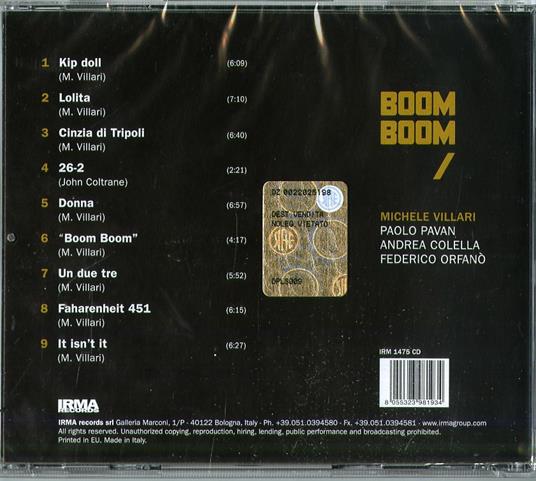 Boom Boom - CD Audio di Michele Villari - 2