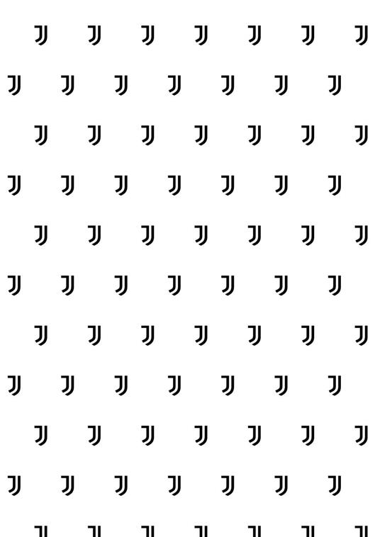 Juventus Pattern Juventus Logo Carta Da Parati 100X254