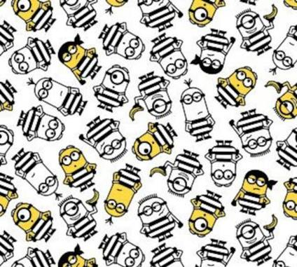Minions Pattern Jail Minions Carta Da Parati 200X254