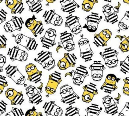 Minions Pattern Jail Minions Carta Da Parati 200X254