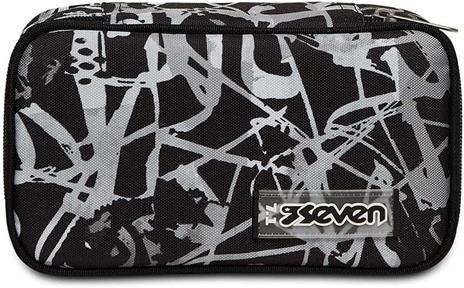 Astuccio Quick Case Seven Freethink Boy Nero e bianco fantasia graffiti - 23,5 x 11 x 6 cm - 5