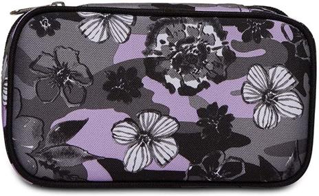 Astuccio rettangolare con zip Quick Case Seven Freethink Girl, assortito - Grigio, viola fantasia fiori - 23,5 x 11 x 6 cm - 6
