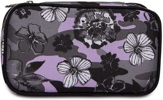 Astuccio rettangolare con zip Quick Case Seven Freethink Girl, assortito - Grigio, viola fantasia fiori - 23,5 x 11 x 6 cm - 6