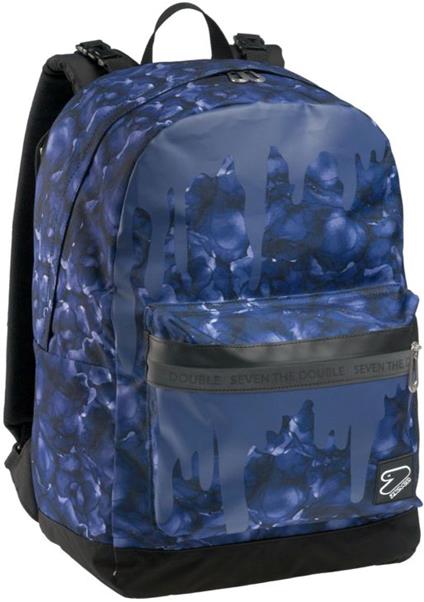 Zaino scuola Reversible Backpack Grs auricolari Wireless Seven Drizzly, Blu - 33 x 44 x 16 cm