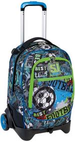 Zaino scuola Trolley Jack-2 ruote SJ Gang Clack It Boy, Royal Blue - 37 x 51 x 27 cm