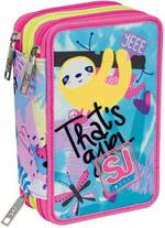 Astuccio 3 zip SJ Gang Clack It Girl, Sea Water - 12,5 x 20 x 7 cm