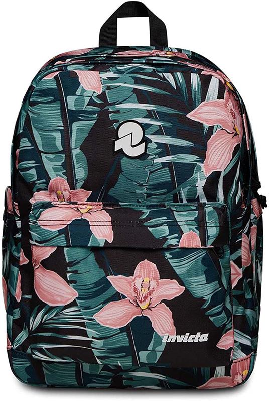 Zaino scuola Invicta Lab Fantasy Invicta Backpack Grs, Tropical Hibiscus - 30,5 x 39 x 21,5 cm