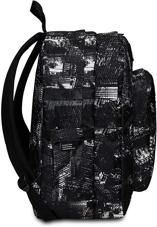 Zaino scuola Jelek Fantasy Invicta Backpack Grs, City Black - 32 x 43 x 25 cm - 3