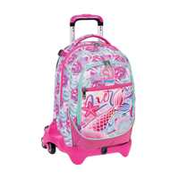 Cartoleria Zaino scuola Trolley Jack-3 ruote + SJ Gang Sea Beauty, Raspberry Rose - 37 x 51 x 27 cm Sj Gang