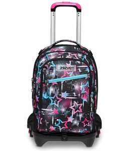 Cartoleria Zaino scuola Trolley Jack-3 ruote + Seven Liquid Paint, Pirate Black - 37 x 51 x 27 cm Seven