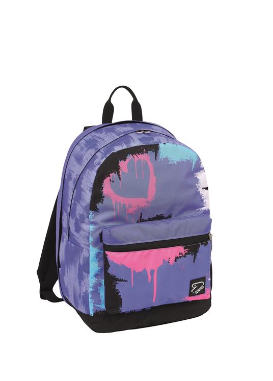 Zaino scuola Reversible New Backpack Grs con auricolari Wireless Seven, Perwinckle - 34 x 44 x 16 cm