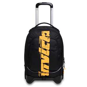 Cartoleria Zaino scuola New Plug Trolley 2 ruote Grs Invicta Logo, Jet Black - 36 x 53 x 26,5 cm Invicta