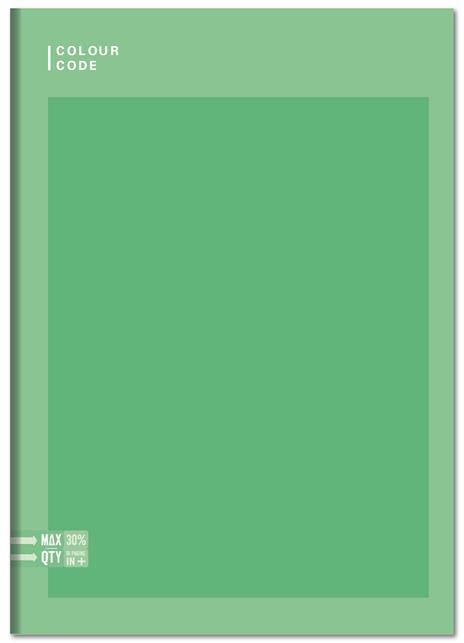 Quaderno A4 Maxi 96/100 Colour Code Pastel Colorful, 4 M - Quadretti piccoli 4 mm - 21 x 30 cm - 5