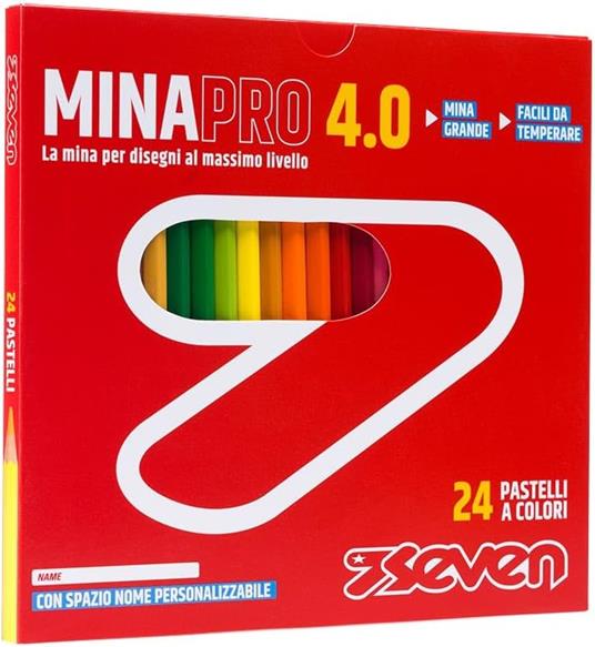 Pastelli Minapro 4.0 # - Scatola 24 Pz Seven Pastelli+D4 - 3