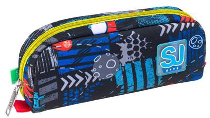 Astuccio Bustina con zip Sj Gang Go To Space, Turchese Fluo
