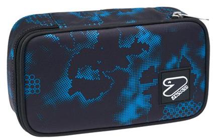 Astuccio rettangolare con scomparti Round Plus Big Grs Seven Pixelsphere, Turchese Fluo