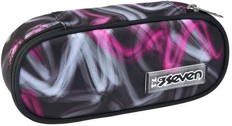 Astuccio ovale con zip Bustina Round Plus Seven Freethink Girl, Rose Violet