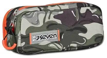 Astuccio Bustina Doppia zip Seven Lightventure, fantasia mimetica
