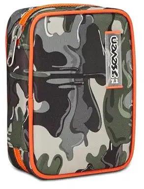 Astuccio rettangolare con zip Pad Seven Lightventure, fantasia mimetica