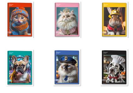Quaderno A4 Maxi 96/100 Colour Code Animal Snapshot - a quadretti 5mm, 20.7 x 29.7 cm