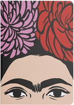 Quaderno ritratto, Frida Kahlo, nera, carta ecologica - A5