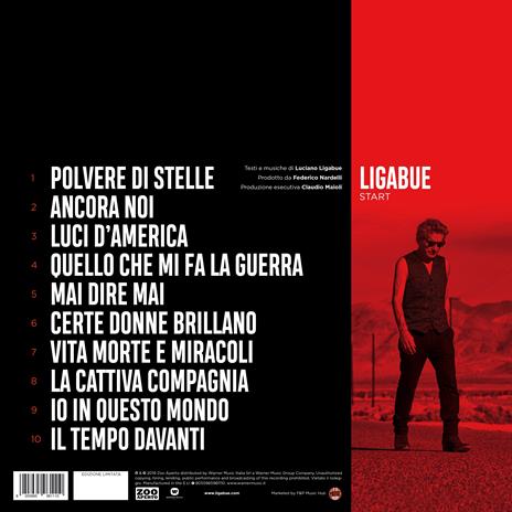 Start (Red Coloured Vinyl + CD) - Vinile LP + CD Audio di Ligabue - 2
