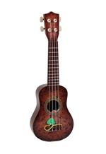 Chitarra Giocattolo Classica Marrone Accordabile con 4 Corde Tastiera con Ponte