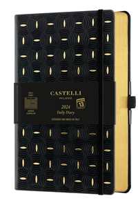 Cartoleria Agenda Castelli Milano RICE GRAIN Gold Diary 2024 13x21 cm Giornaliera S/D Copertina Rigida Colore  384 Pag CASTELLI MILANO