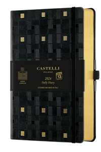 Cartoleria Agenda Castelli Milano GREEK Gold Diary 2024 13x21 cm Giornaliera S/D Copertina Rigida Colore  384 Pag CASTELLI MILANO
