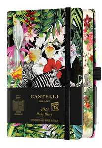 Cartoleria Agenda Castelli Milano EDEN Zebras Diary 2024 9x14 cm Giornaliera S/D Copertina Flex Colore  384 Pag CASTELLI MILANO
