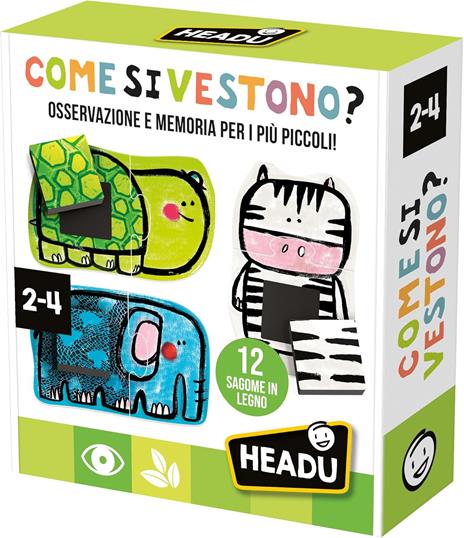Headu - Come si Vestono, Osservazione e Memoria per i più Piccoli, Un Gioco Educativo per Bambini dai 2 ai 4 anni
