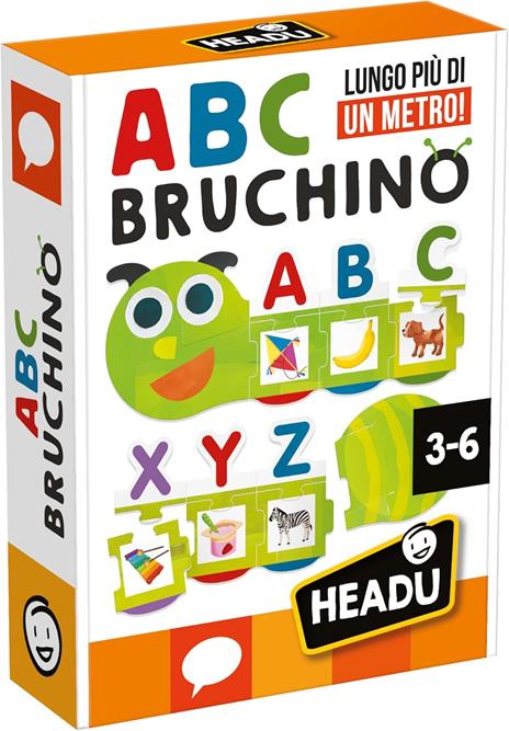 HEADU - Bruchino ABC, Autocorrettivo e Lungo più di un Metro!, Un Gioco Educativo per Bambini dai 3 ai 6 anni