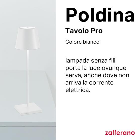Lampada Poldina Pro Tavolo Bianco - 3