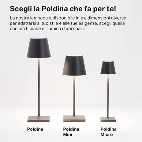 Lampada Poldina Pro Tavolo Grigio Scuro - 6