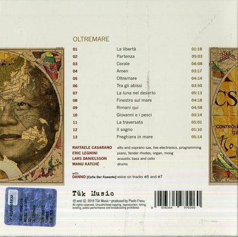 Oltremare - CD Audio di Raffaele Casarano - 2