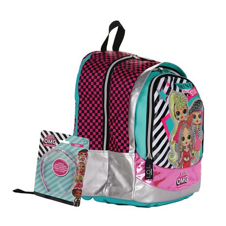 Zaino scuola con chiusura a zip e gadget incluso - Round XL L.O.L. Surprise! - 3