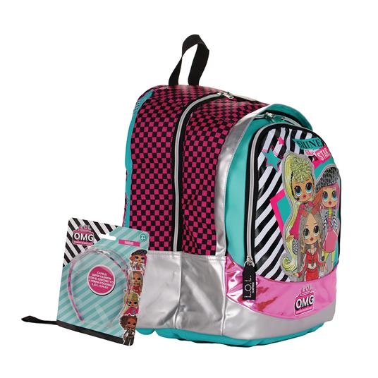 Zaino scuola con chiusura a zip e gadget incluso - Round XL L.O.L. Surprise! - 3