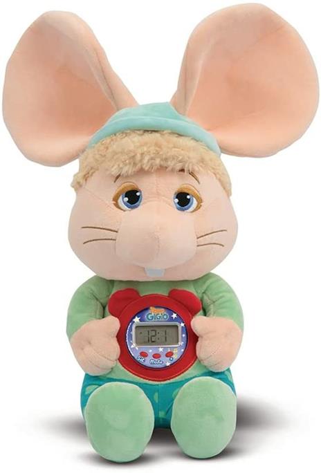 Grandi Giochi, Topo GIGIO Sveglia Presto, con Orologio Digitale e Due Canzoni Originali Incluse, TPG18000, Colore Azzurro, Bianco, Unica, 8056379123101 - 2