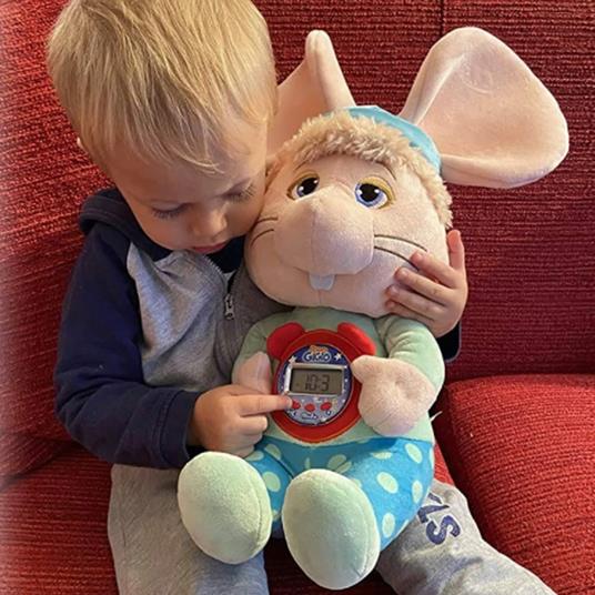 Grandi Giochi, Topo GIGIO Sveglia Presto, con Orologio Digitale e Due Canzoni Originali Incluse, TPG18000, Colore Azzurro, Bianco, Unica, 8056379123101 - 3