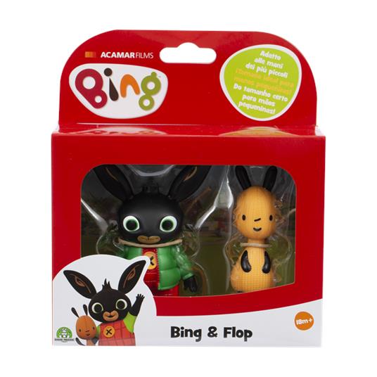 Bing coppia di mini personaggi bing e flop, adatto per le mani dei più piccoli, collezionali tutti